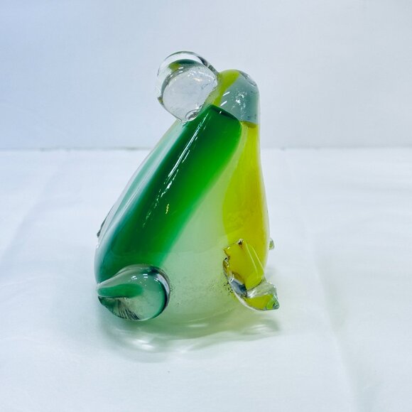 Vintage Crystal Glass Frog Paperweight Figurine Taiwan Collectible - Picture 3 of 10